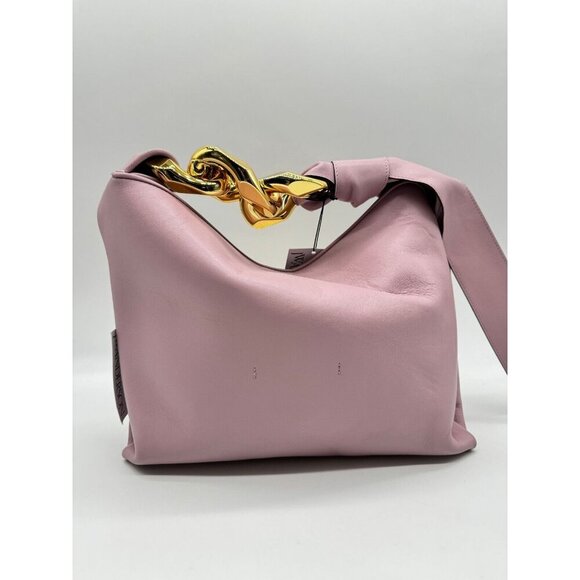 Jw Anderson Medium Leather Chain hobo bag - Pale Pink - Picture 12 of 16